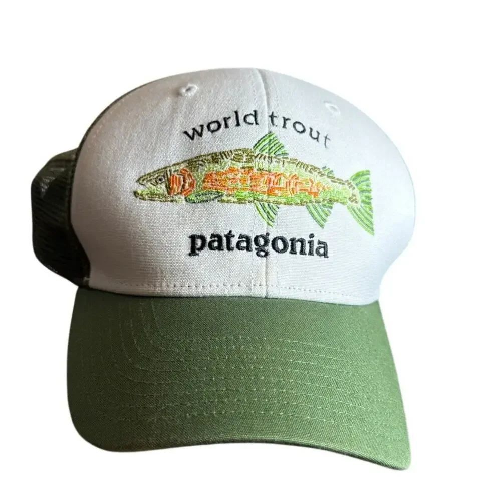 Patagonia World Trout Green Trucker Hat